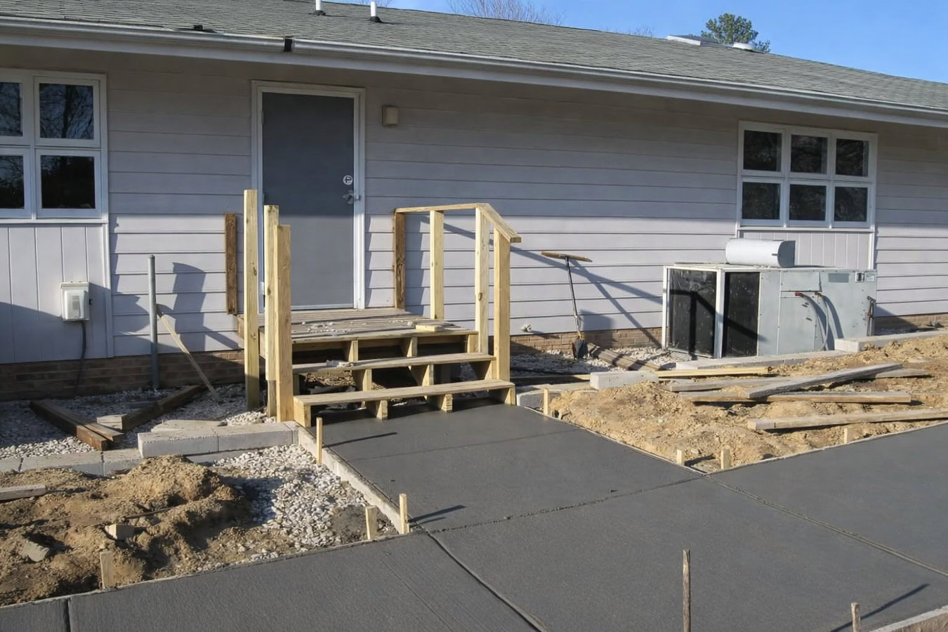 Concrete sidewalk building in Lawton, OK